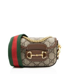 Gucci GG Supreme Horsebit 1955 Super Mini Shoulder Bag
